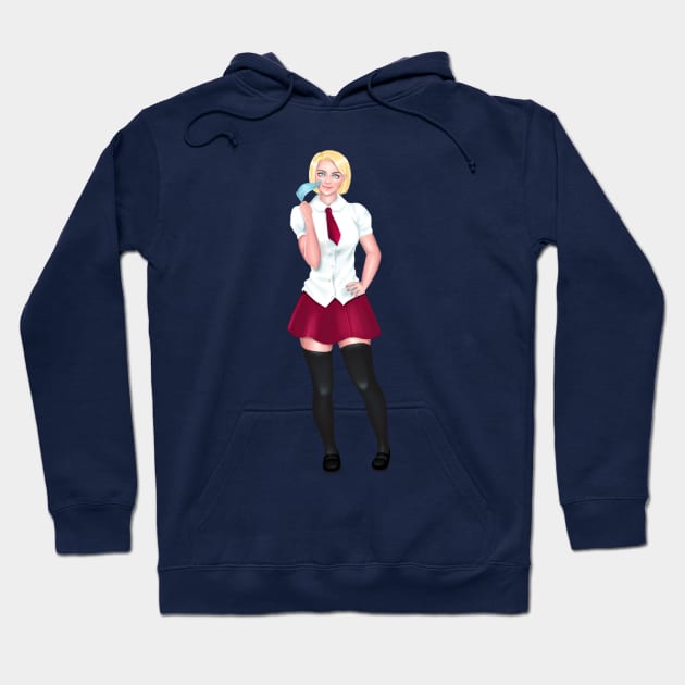 Power Girl as Class President Hoodie by Designs by Twilight